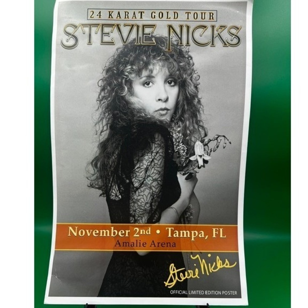 Stevie Nicks Concert Poster 24 Karat Gold Tour 11x17 Tampa FL Amalie Arena 2016
